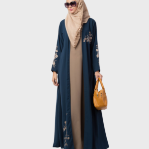 Firozi Shrug Abaya with Embroidery